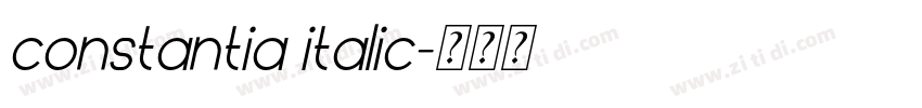 constantia italic字体转换